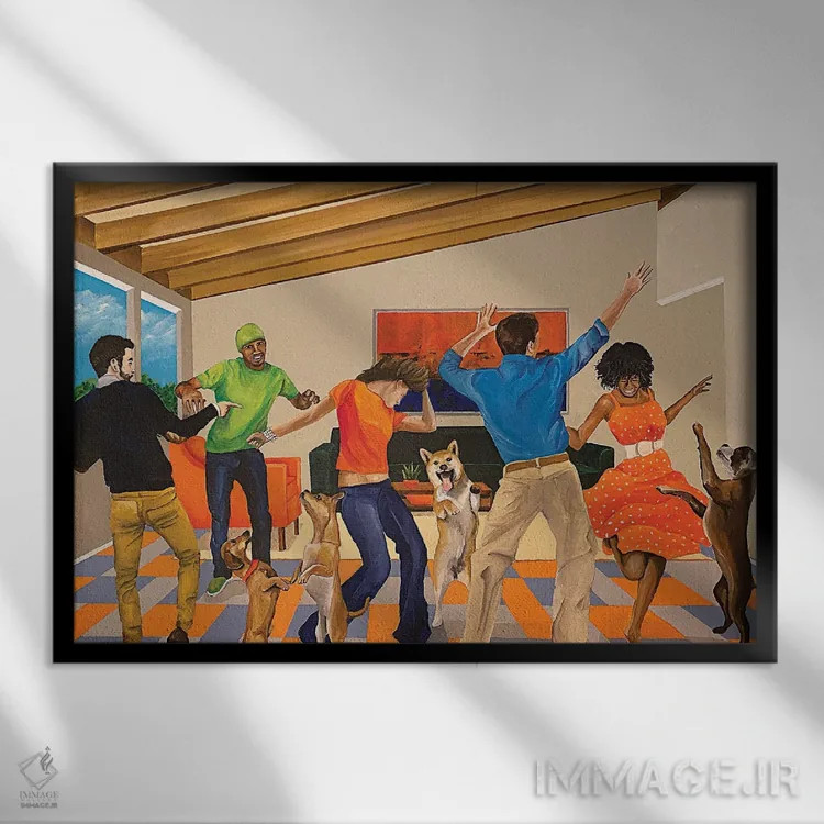 تابلو مهمانی رقص اثر دن نلسون - نمای قابدار مشکی