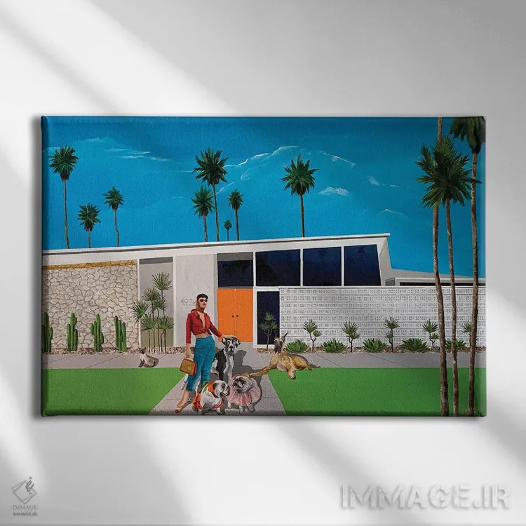 تابلو کانی و دوستان اثر دن نلسون - نمای روبهرو روی دیوار