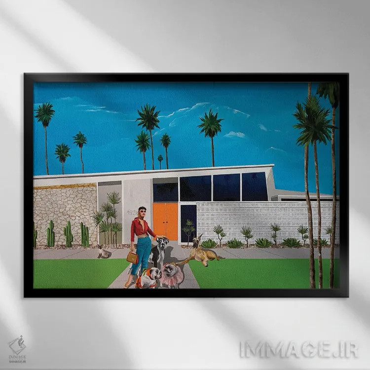 تابلو کانی و دوستان اثر دن نلسون - نمای قابدار مشکی