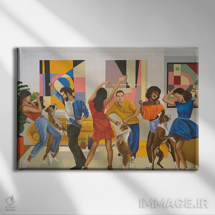 تابلو مهمانی رقص ۲ اثر دن نلسون - نمای روبهرو روی دیوار