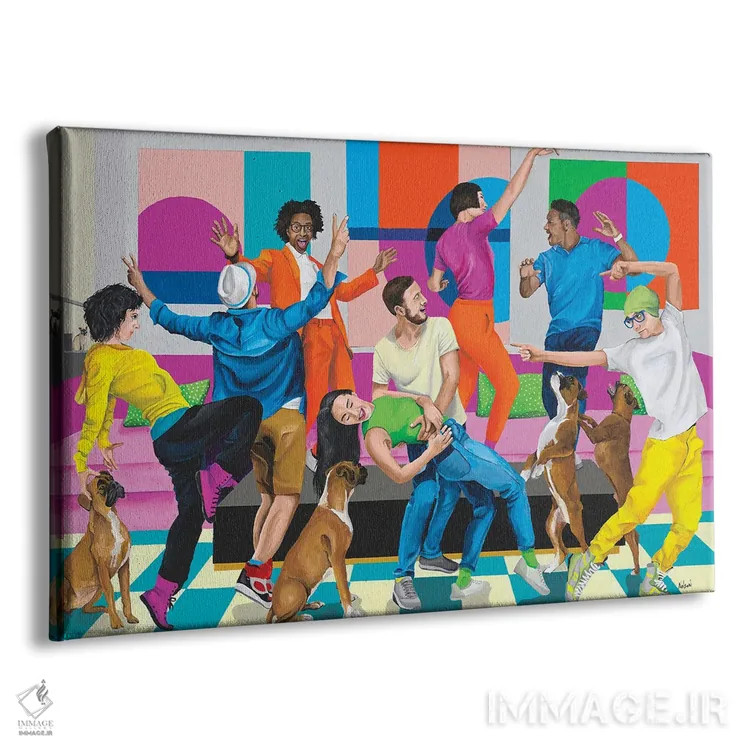 تابلو مهمانی خانه اثر دن نلسون - نمای پرسپکتیو محصول