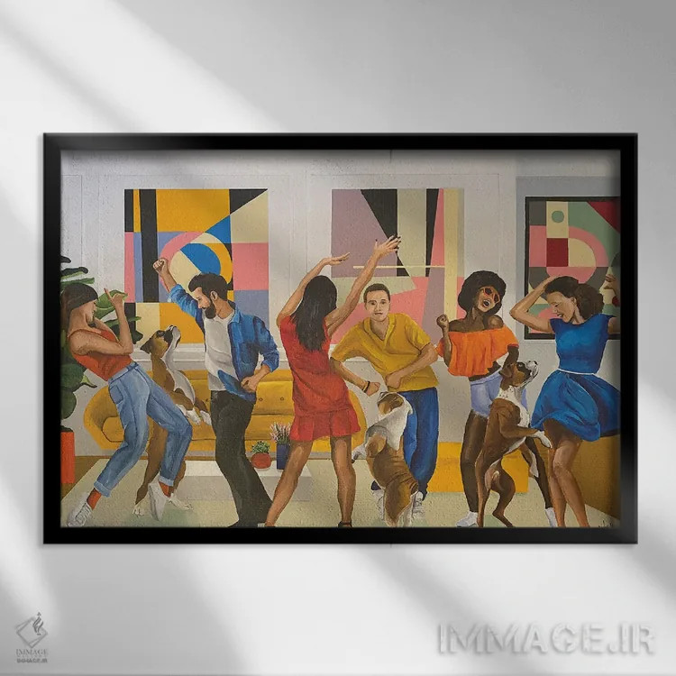 تابلو مهمانی رقص ۲ اثر دن نلسون - نمای قابدار مشکی