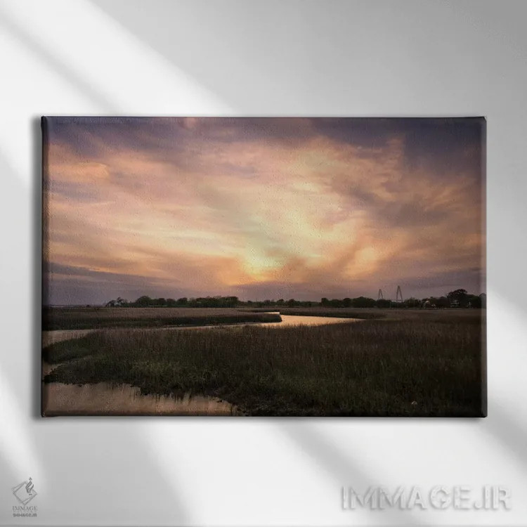 تابلو غروب نواحی پست ۱ اثر دنی هد - نمای روبهرو روی دیوار