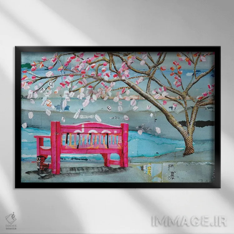 تابلو درخت زندگی اثر دنی فیلیپس - نمای قابدار مشکی