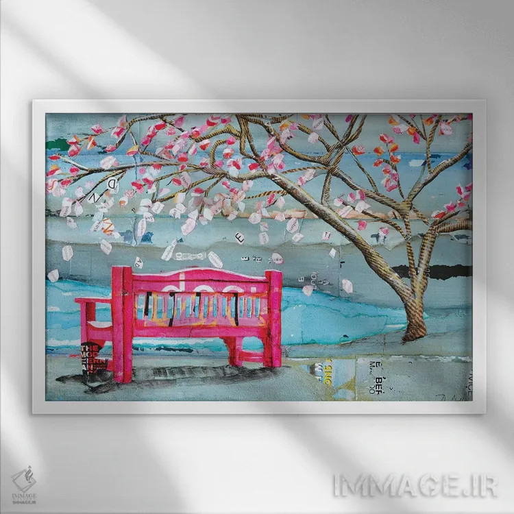 تابلو درخت زندگی اثر دنی فیلیپس - نمای قابدار سفید