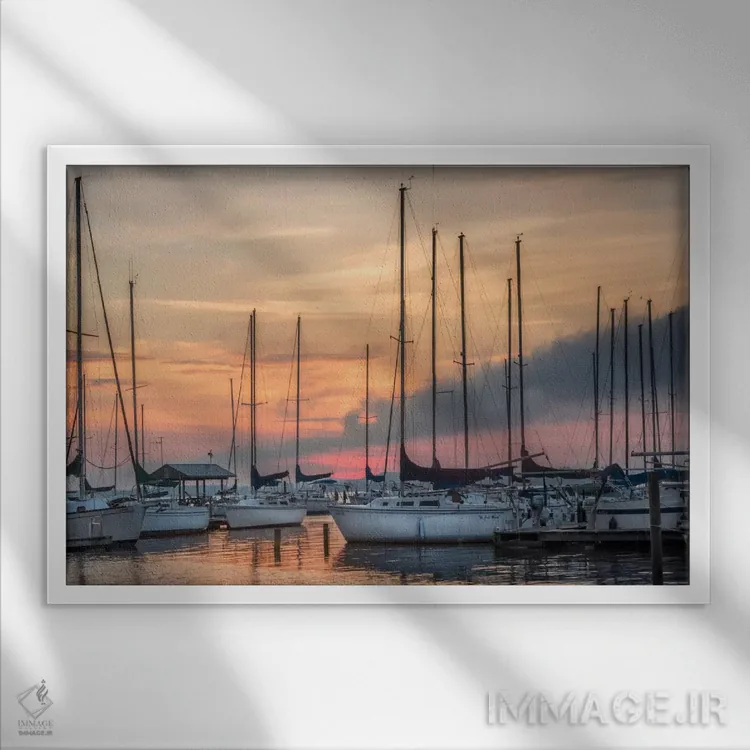 تابلو پنج دقیقه تا طلوع خورشید اثر دنی هد - نمای قابدار سفید