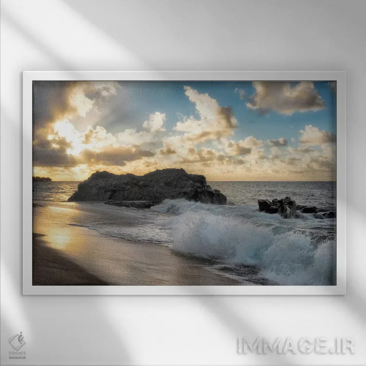 تابلو تصادف اثر دنی هد - نمای قابدار سفید