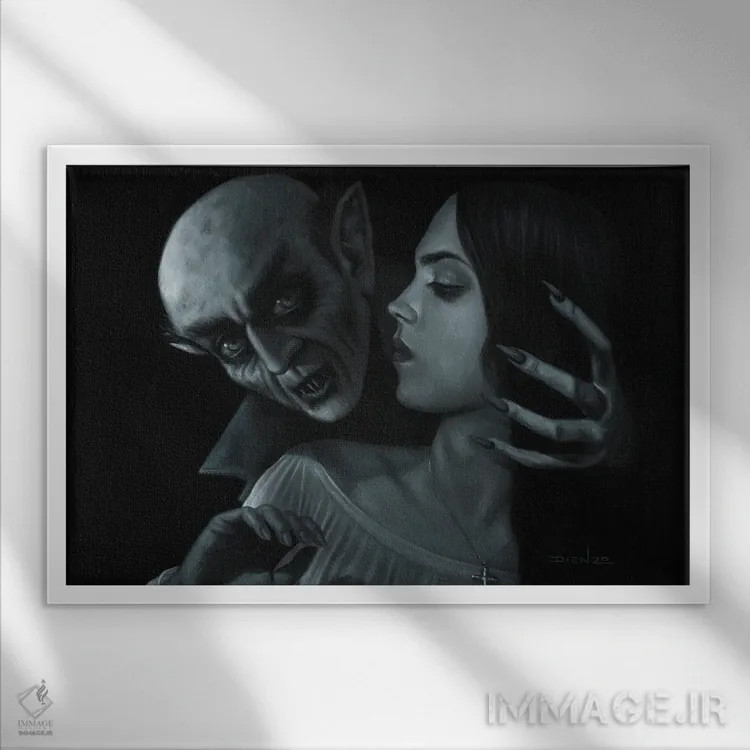 تابلو نوسفراتو (خونآشام افسانهای) اثر دیینزو - نمای قابدار سفید