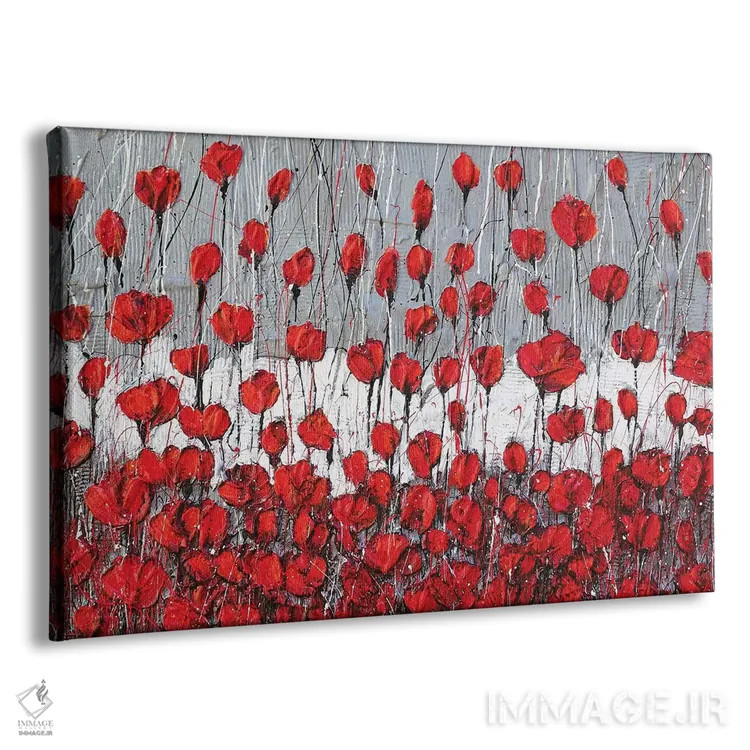 تابلو منظره شقایقها اثر دوناتلا مارائونی - نمای پرسپکتیو محصول