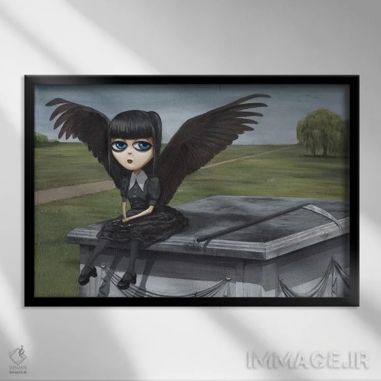 تابلو درودگری والریا اثر دیینزو - نمای قابدار مشکی