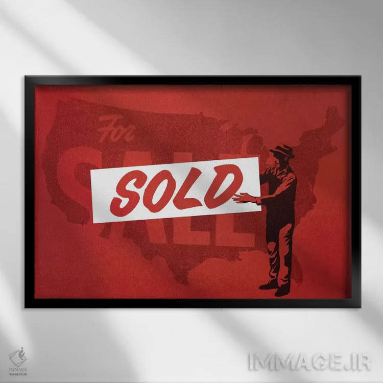 تابلو فروخته شد اثر راب دابی - نمای قابدار مشکی