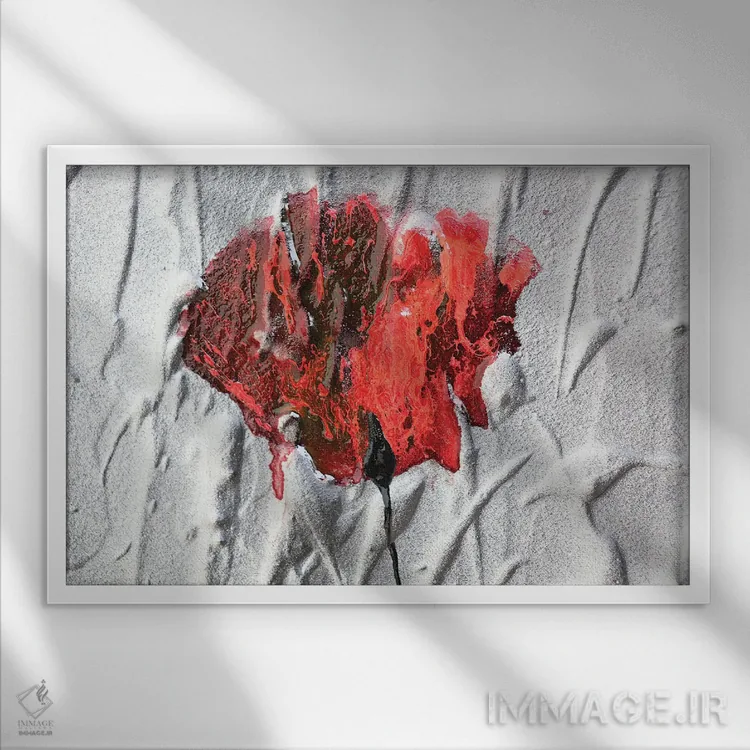 تابلو گل (ایتالیایی) اثر دوناتلا مارائونی - نمای قابدار سفید