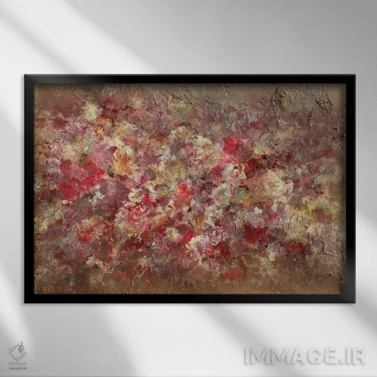 تابلو چشمانت را ببند و شقایقها را بو کن اثر دوناتلا مارائونی - نمای قابدار مشکی