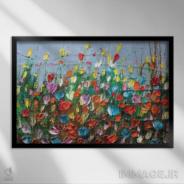تابلو همه با هم اثر دوناتلا مارائونی - نمای قابدار مشکی