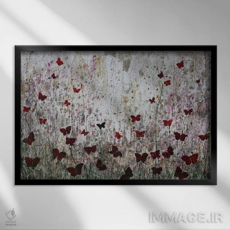 تابلو به من یاد بده چگونه پرواز کنم اثر دوناتلا مارائونی - نمای قابدار مشکی