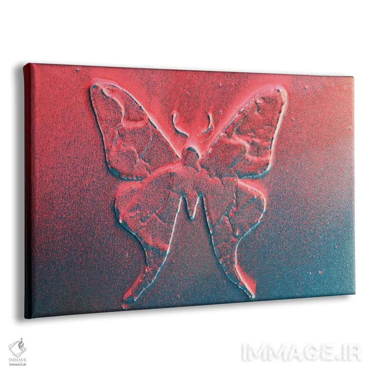 تابلو پروانهٔ پاپ (سبک هنری) اثر دوناتلا مارائونی - نمای پرسپکتیو محصول