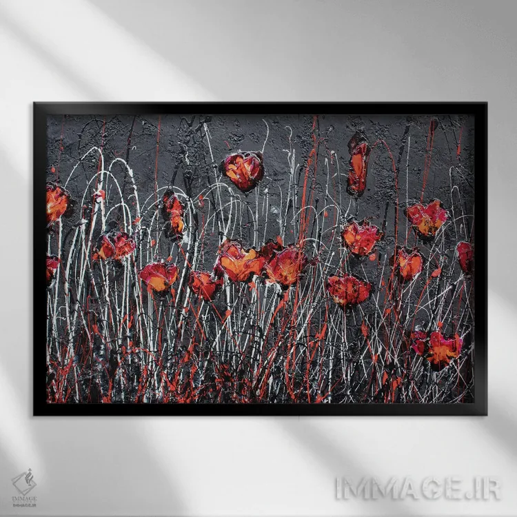 تابلو مهمانی پیژامهای اثر دوناتلا مارائونی - نمای قابدار مشکی