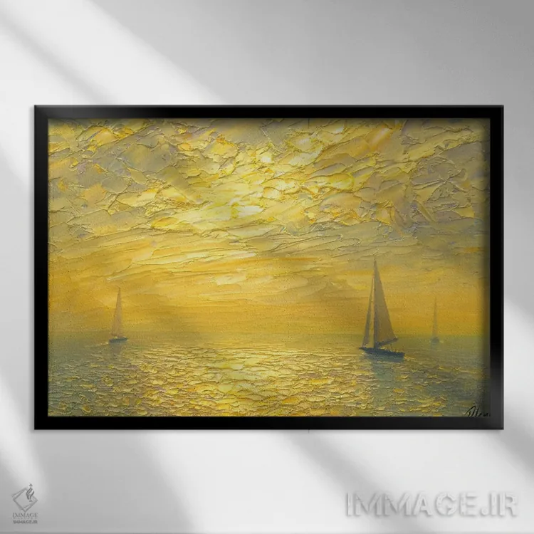 تابلو دریا L اثر دمیتری اولین - نمای قابدار مشکی