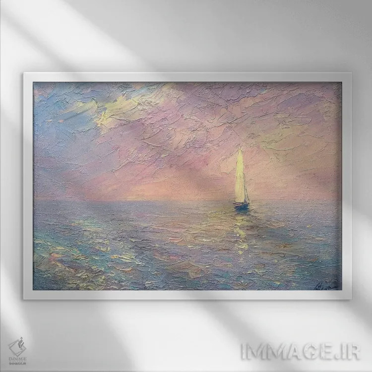 تابلو دریا XLVII اثر دمیتری اولین - نمای قابدار سفید