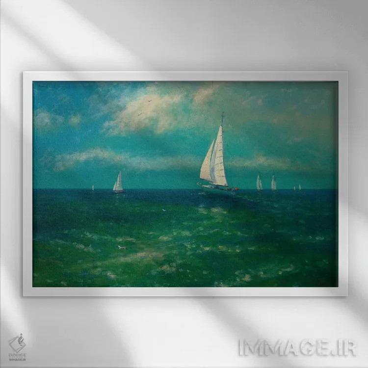 تابلو باد مساعد اثر دمیتری اولین - نمای قابدار سفید