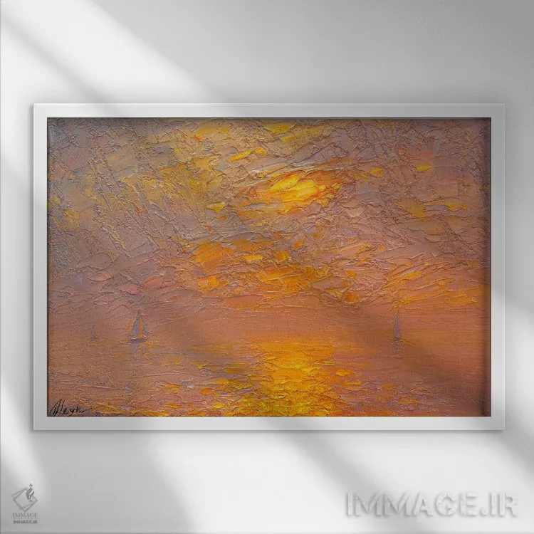 تابلو دریا LXIX اثر دمیتری اولین - نمای قابدار سفید