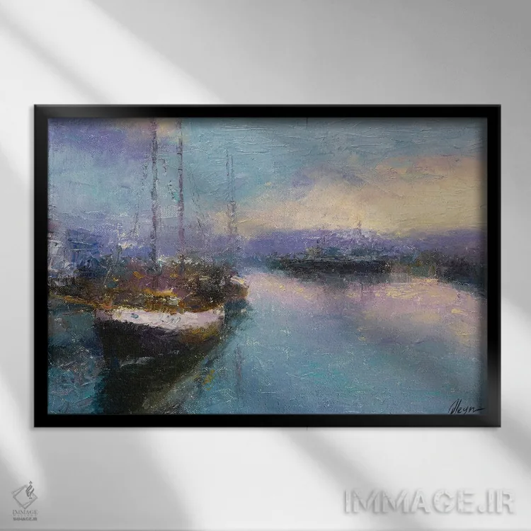 تابلو غروب XVI اثر دمیتری اولین - نمای قابدار مشکی