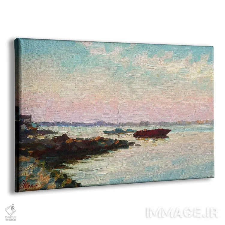 تابلو منظرهٔ صبحگاهی دریا اثر دمیتری اولین - نمای پرسپکتیو محصول