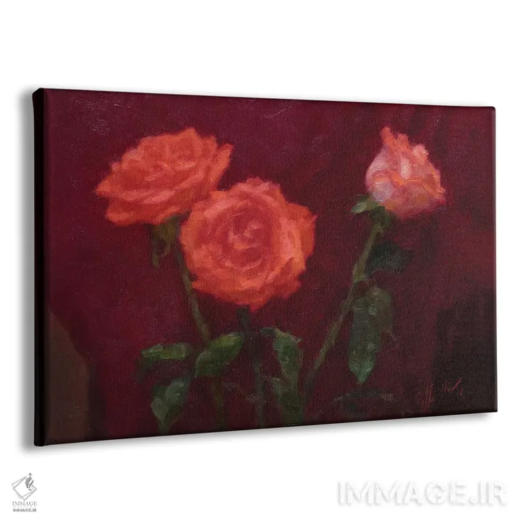 تابلو رزها اثر دمیتری اولین - نمای پرسپکتیو محصول