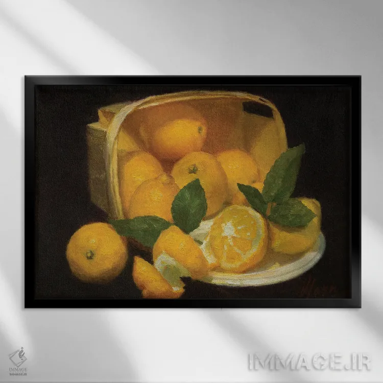 تابلو لیموها اثر دمیتری اولین - نمای قابدار مشکی