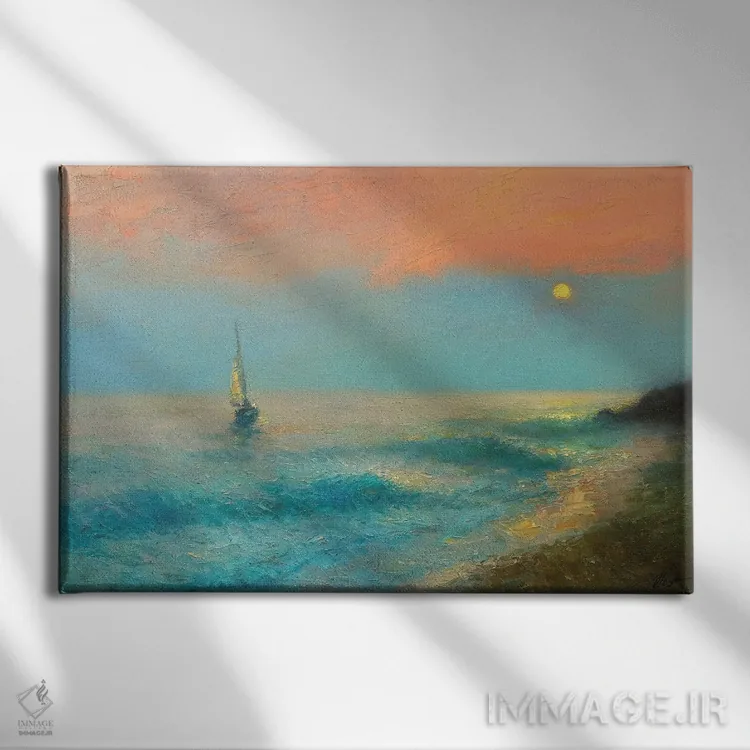 تابلو طلوع خورشید اثر دمیتری اولین - نمای روبهرو روی دیوار