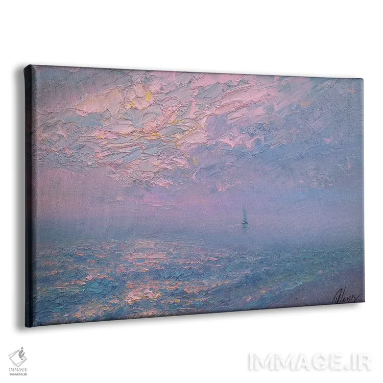تابلو دریای صورتی اثر دمیتری اولین - نمای پرسپکتیو محصول