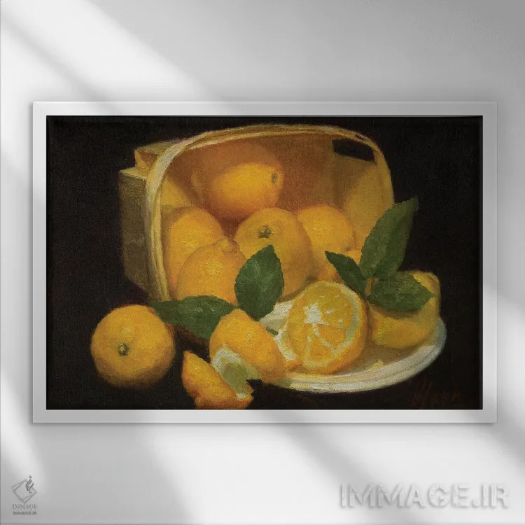 تابلو لیموها اثر دمیتری اولین - نمای قابدار سفید