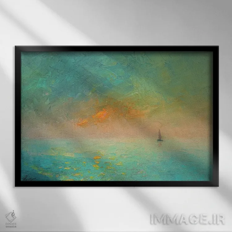 تابلو طلوع سوم اثر دمیتری اولین - نمای قابدار مشکی