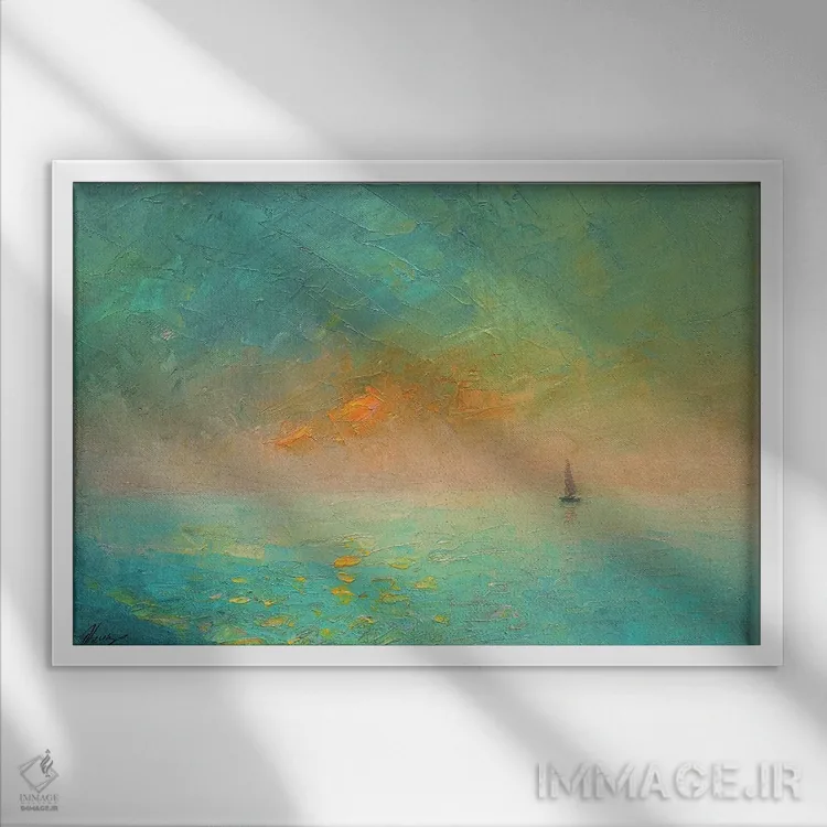 تابلو طلوع سوم اثر دمیتری اولین - نمای قابدار سفید