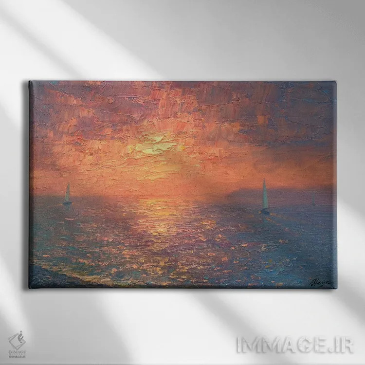 تابلو دریا نهم اثر دمیتری اولین - نمای روبهرو روی دیوار