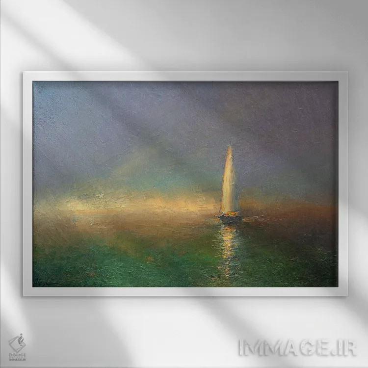 تابلو افق نو اثر دمیتری اولین - نمای قابدار سفید