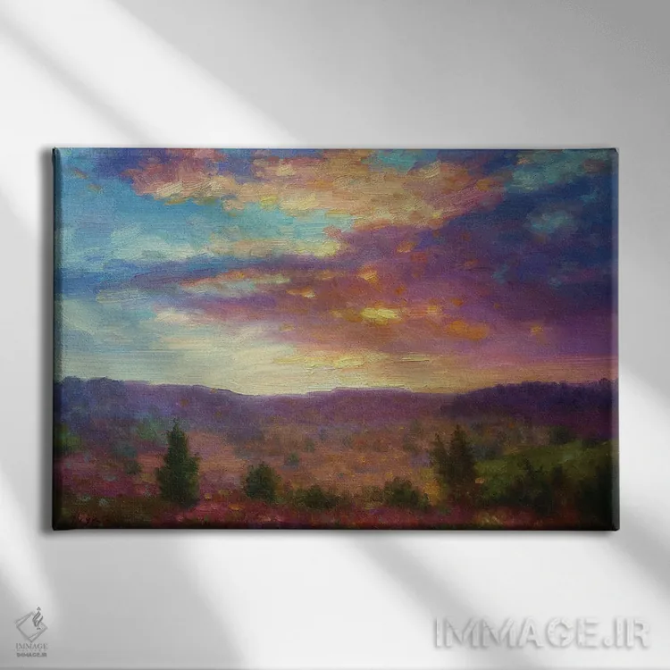 تابلو غروب دوازدهم اثر دمیتری اولین - نمای روبهرو روی دیوار