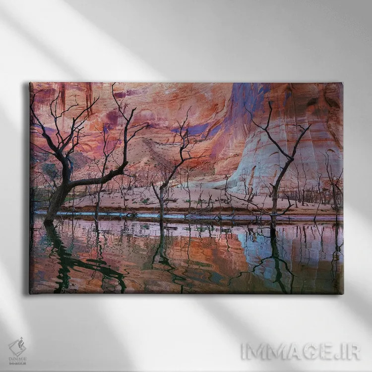 تابلو درختان خشکیده، دره آیسبرگ، منطقه تفریحی گلن کنیون، یوتا، آمریکا اثر دان پاولسون - نمای روبهرو روی دیوار