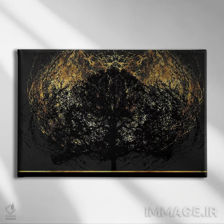 تابلو درختچه شعلهور اثر دافنه هوراِو - نمای روبهرو روی دیوار
