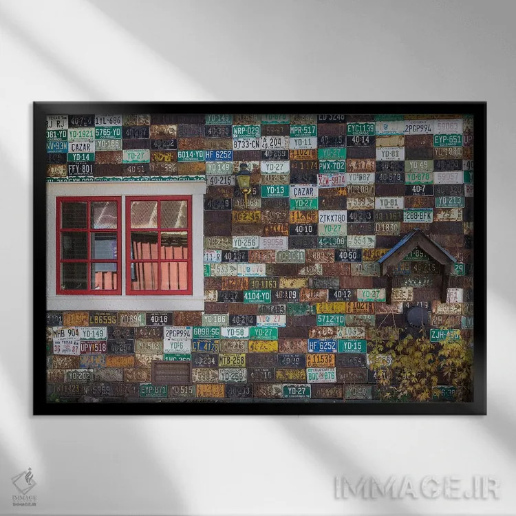 تابلو خانه پلاکخورده، کرستد بیوت، شهرستان گانیسون، کلرادو، آمریکا اثر دان پاولسون - نمای قابدار مشکی