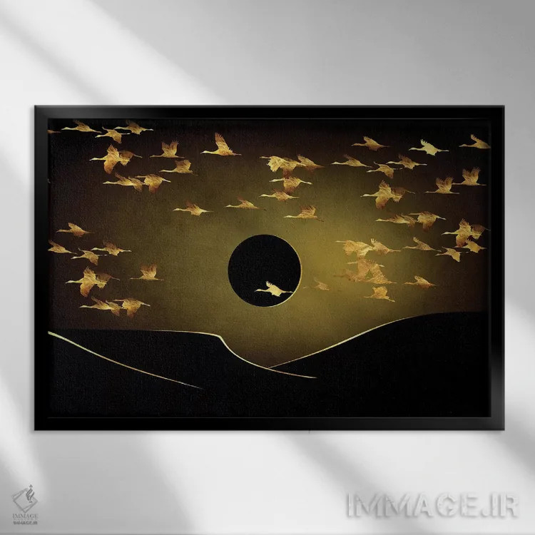 تابلو کسوف کویری اثر دافنه هوراِو - نمای قابدار مشکی