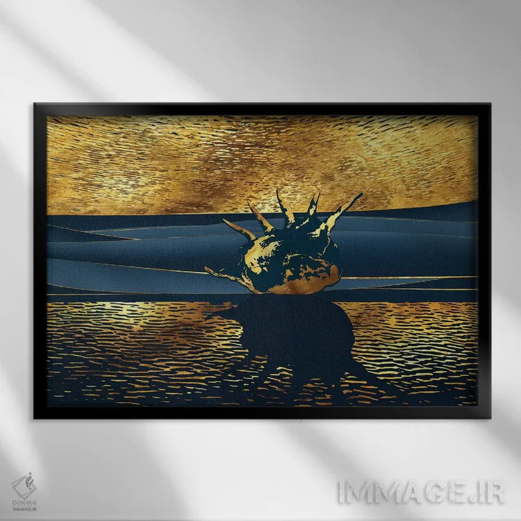 تابلو پس از غروب اثر دافنه هوراِو - نمای قابدار مشکی