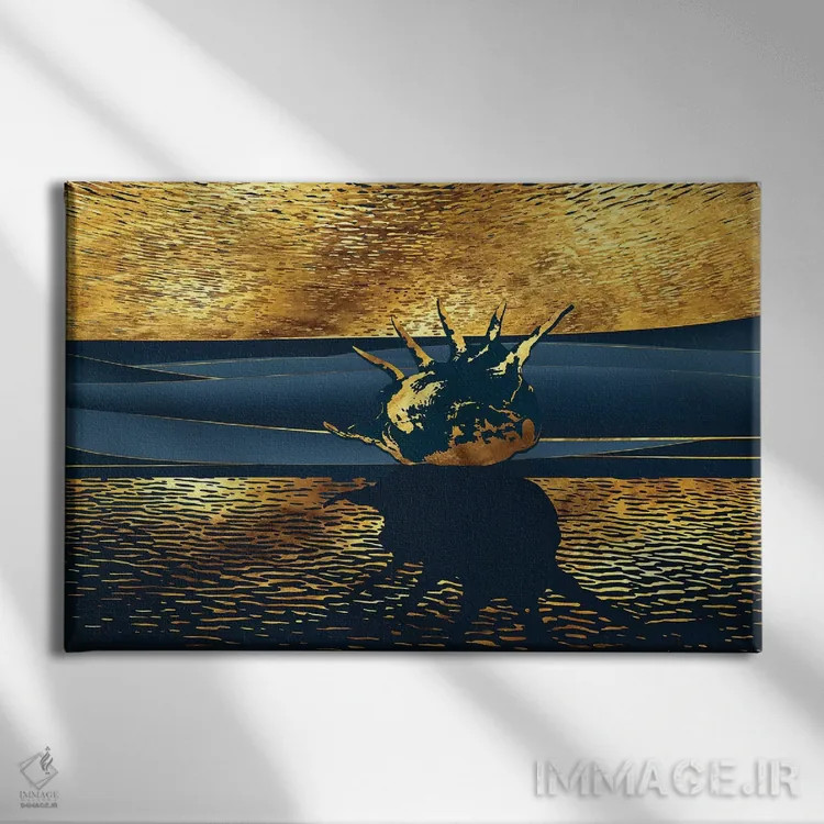 تابلو پس از غروب اثر دافنه هوراِو - نمای روبهرو روی دیوار