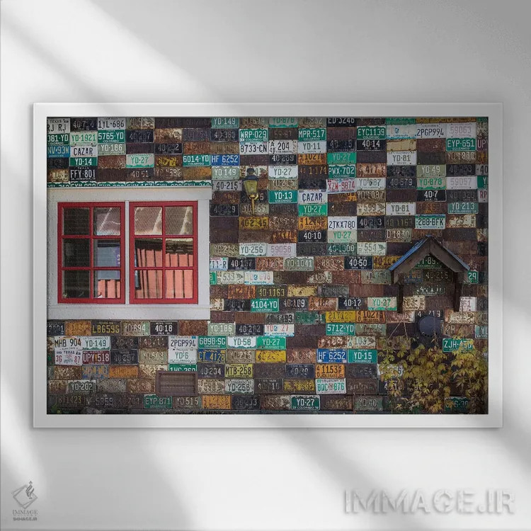 تابلو خانه پلاکخورده، کرستد بیوت، شهرستان گانیسون، کلرادو، آمریکا اثر دان پاولسون - نمای قابدار سفید