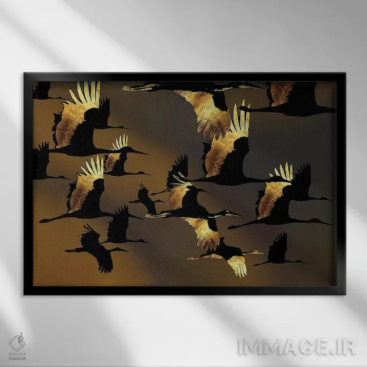 تابلو تغییر در هوا احساس میشود اثر دافنه هوراِو - نمای قابدار مشکی