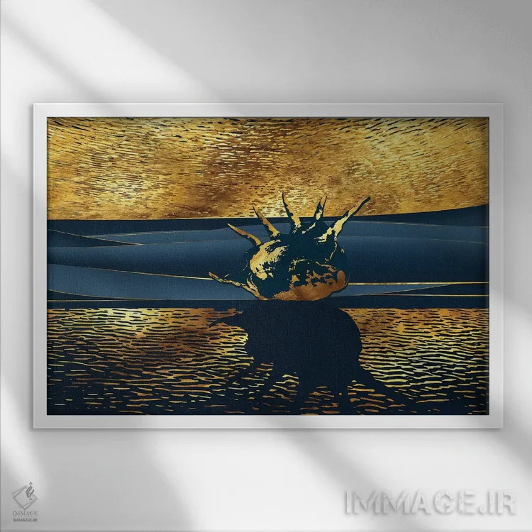 تابلو پس از غروب اثر دافنه هوراِو - نمای قابدار سفید