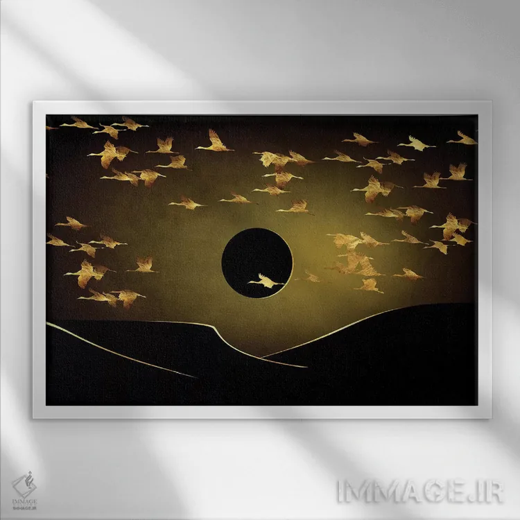 تابلو کسوف کویری اثر دافنه هوراِو - نمای قابدار سفید