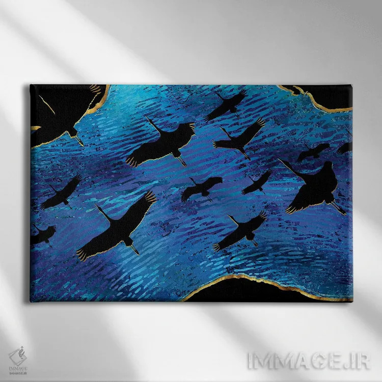 تابلو عبورهای جادویی بر فراز دریاها اثر دافنه هوراِو - نمای روبهرو روی دیوار