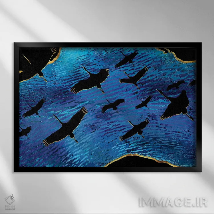 تابلو عبورهای جادویی بر فراز دریاها اثر دافنه هوراِو - نمای قابدار مشکی