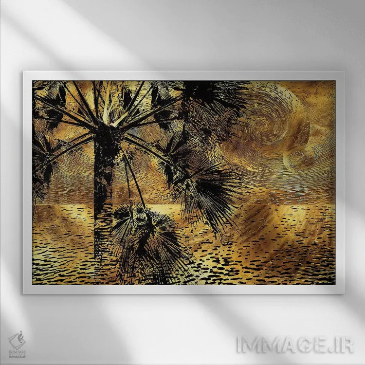 تابلو نوکتورن استوایی اثر دافنه هوراِو - نمای قابدار سفید